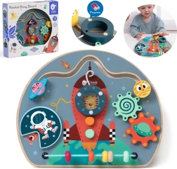 Houten activiteitenbord raket 6-in-1 – CLASSIC WORLD