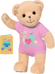 Pluchen teddybeer BABY BORN in roze outfit 36 cm