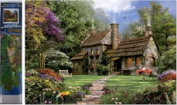 Diamant schilderen huisje 30 × 40 cm