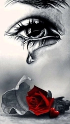 Diamond painting Tranen om een roos 30 × 40 cm