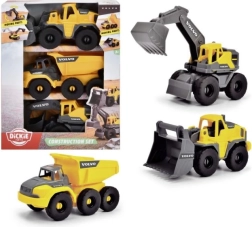 Bouwset VOLVO – 3 bouwmachines, 16 cm (1:36)