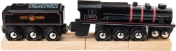 Houten replica van stoomlocomotief Bigjigs Rail Black 5