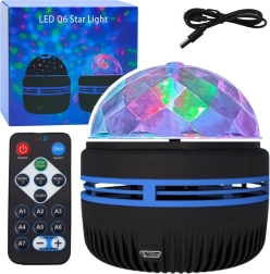 USB LED-projector en nachtlampje RGB 360° met afstandsbediening