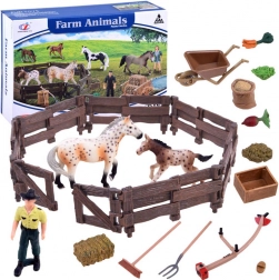 Set boerderijpaardenfiguren – Ren