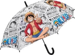 Automatische kinderparaplu One Piece met Luffy-motief, 48,5 cm, zwart