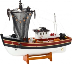 Decoratief Model Vissersboot met Sleepnet 38x31cm