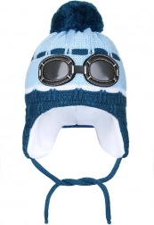 Wintermuts voor kinderen NEW BABY met brilletjes, grijs