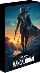 Lichtgevende LED-beeld 30x40 cm Mandalorian