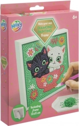 Moxy diamant schilderen op frame katten 15 × 15 cm