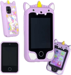 Kinder-smartphone met foto- en videocamera 8 GB – paarse eenhoorn