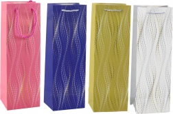 Cadeautas voor fles met glinsterende golven