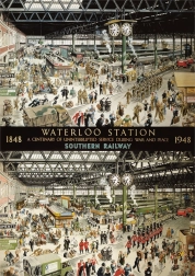 Puzzel Station Waterloo in 1848 en 1948, 1000 stukjes