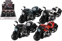 Mini motorfiets metaal/kunststof met terugtrekmotor - 4 kleuren