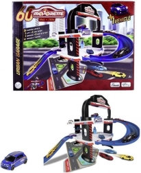 Majorette stadsparkeergarage voor het 60-jarig jubileum, 3-laagse parkeercomplex met Renault auto 1:64