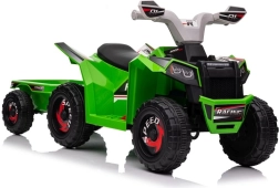 Groene elektrische vierwieler XMX630T met aanhanger