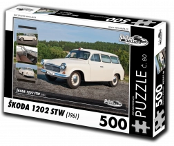 Puzzel RETRO-AUTA Škoda 1202 STW ambulance (1961) – 500 stukjes