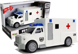 Ambulance 1:20 met frictieaandrijving, licht en geluid