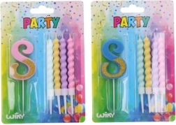 Feestkaars cijfer 8 met 4 kaarsen