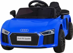 Elektrische kinderauto AUDI R8 Spyder – blauw met afstandsbediening, EVA-wielen en MP3