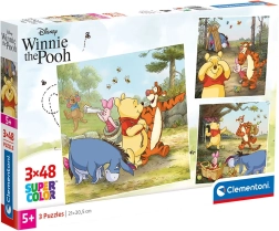 Puzzel Winnie de Poeh 3x48 stukjes Clementoni