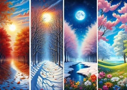 Puzzel Poorten van de seizoenen 1000 stukjes