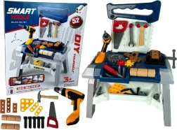 Kinderwerkbank met gereedschap en accuboormachine, 52 stuks