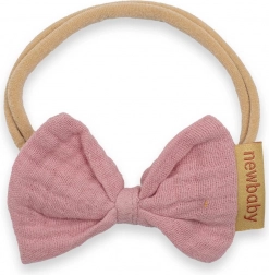 haarband voor baby’s New Baby roze mousseline