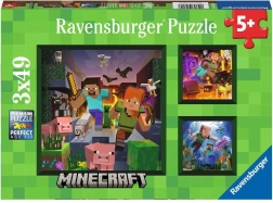 Puzzel Ravensburger Minecraft Biomen 3x49 stuks