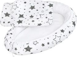Luxe babynestje met dekentje voor baby New Baby grijze sterren