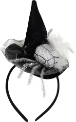 Haarband met minihoedje en spin