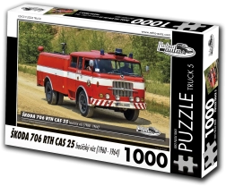 Puzzel Retro-auto’s Škoda 706 RTH CAS 25 brandweerwagen 1000 stukjes