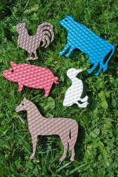 Badstickers – schuimrubberen boerderijdieren (mix kleuren)