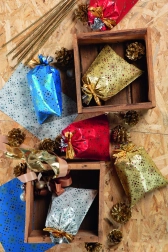 Cellofaanzak Sneeuwvlok Metaal 25x40 cm