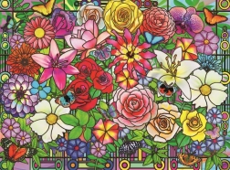 Ravensburger puzzel Bloemenwereld Tiffany XXL 100 stukjes