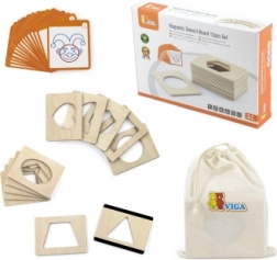 Houten magnetische sjablonen met vormen voor schilderen