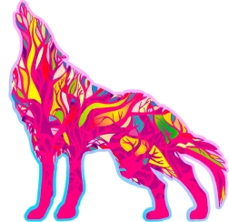 Houten puzzel Uithuilende Wolf 250 stukjes