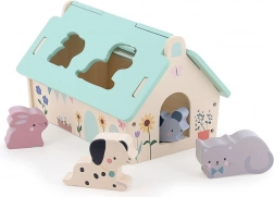 Vilac houten inlegpuzzel huisje voor dieren