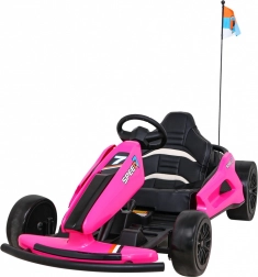 Elektrische kinderkart Speed 7 Drift King, roze, met driftfunctie en EVA-wielen
