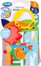 Playgro hangboekje voor kinderwagen met bijtring