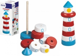 Houten stapelpiramide vuurtoren DETOA