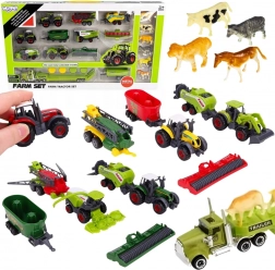 Woopie set met tractors, landbouwmachines en dieren