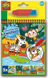 Schilderen met water – safari kleurplaten voor kinderen