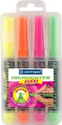 CENTROPEN Textmarkers Flexi Neon 4 stuks