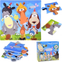 Schuimpuzzel dieren – kleurrijke speelmat voor baby’s 90 × 90 cm