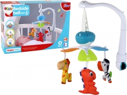 Carrousel met melodieën en drie dieren voor kinderen