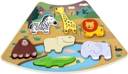 2Kids Toys Houten verbindbare puzzel Safari