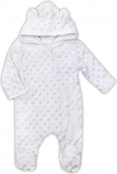 Babyoverall van minky Nicol Bubbles – wit