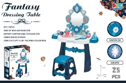 Interactieve kindercosmetische tafel met verlichting en accessoires