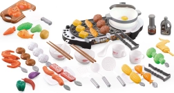 Kinderbarbecue set met accessoires, licht en geluid (69 stuks)