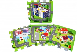 Zachte foamblokken – stad, 9 stuks (32 × 32 cm)